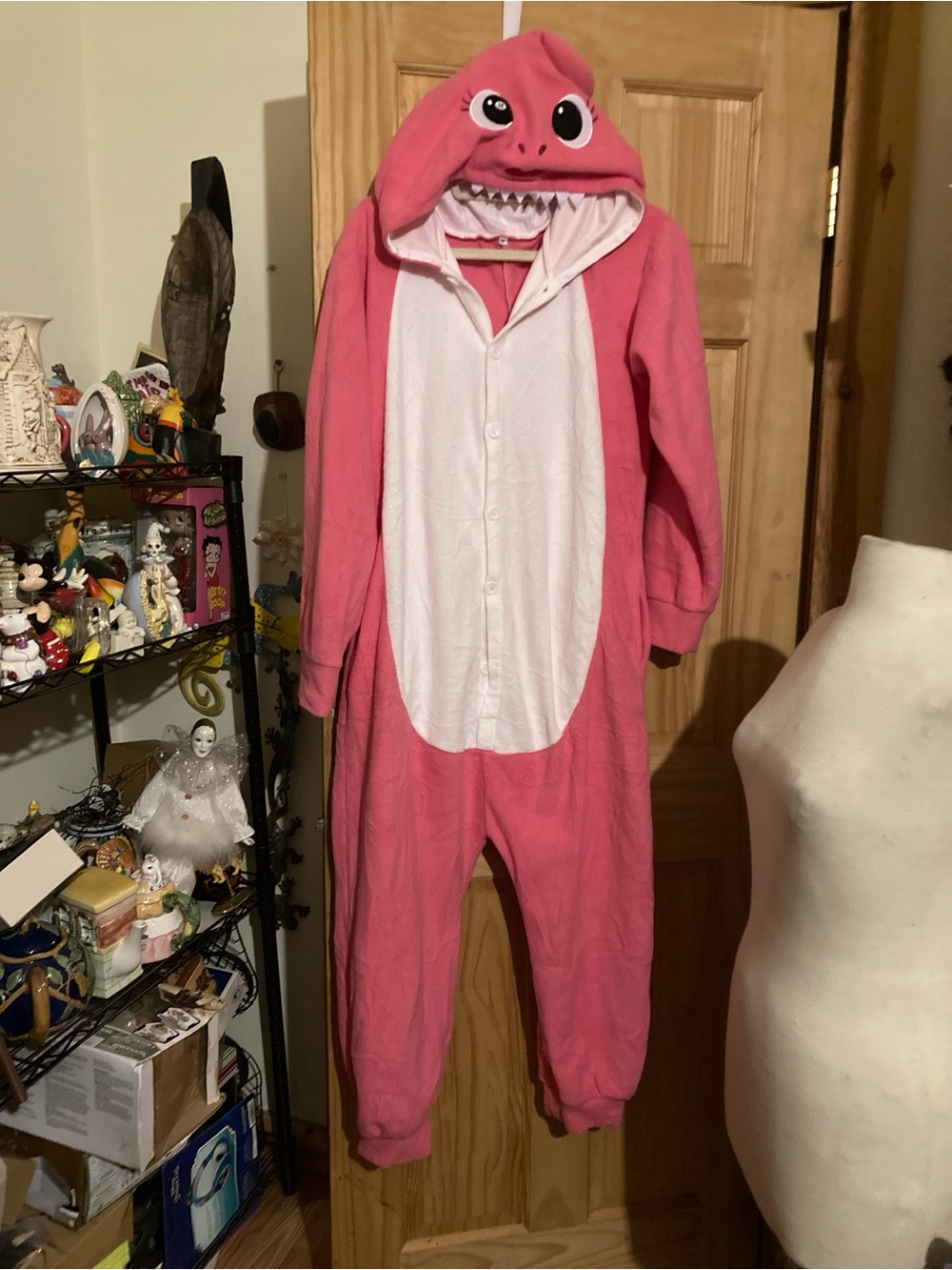 Adult pink monster onesie Halloween costume/cosplay/pajamas